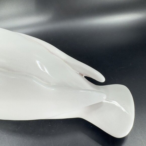 Vintage Italian Art Pottery Ruffled Fluffy Dove Large Hand Painted Pigeon Bird - Picture 10 of 15